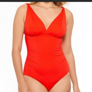 Time and Tru Red One Piece 1X